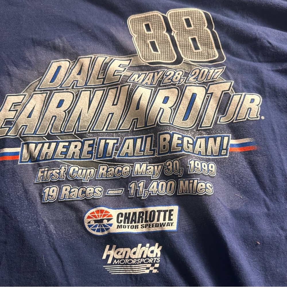 Lot Of 2 Dale Earnhardt Jr Tshirts Size 2XL READ 1 Blue 1 Black - Picture 8 of 10
